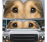 Parasol para Parabrisa Plegable Paraguas Luna De Coche Protección Solar para El Parabrisas Universal para Furgonetas SUV Camión Ojos De Perro Pastor De Shetland, Hermosos Ojos del Perro Sheltie L