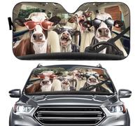 Parasol para Parabrisas Coche Vacas graciosas conduciendo una Granja S | Parasol Parabrisas Delantero Visera Parasol Parabrisas Coche Aislamiento Térmico Universal Parasol para Ventana