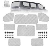 Parasol para Parabrisas Compatible con Ford Transit Custom SWB 2012-2022, 8 Piezas Protector de Parabrisas, Juego de Parasol Térmico Interno con Bolsa de Almacenamiento, 100% Oclusión
