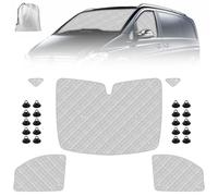 Parasol para Parabrisas Compatible con Mercedes-Benz Vito II W639 2003-2014, 3 Piezas Protector de Parabrisas, Juego de Parasol Térmico Interno con Bolsa de Almacenamiento