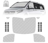 Parasol para Parabrisas Compatible con Mercedes-Benz Vito III W447 2014-2022, 3 Piezas Protector de Parabrisas, Juego de Parasol Térmico Interno con Bolsa de Almacenamiento