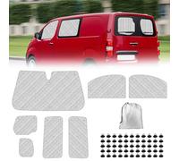 Parasol para Parabrisas Compatibles con Citroen Dispatch/Jumpy 2016-2025, 7 Piezas Juego de Protector de Parabrisas Ventana de Persiana Térmica Interior
