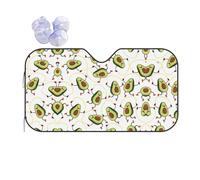 Parasol para parabrisas con divertido estampado de aguacates y dibujos animados para coche, protector térmico reflectante plegable, ajuste universal, mantiene el interior fresco