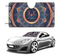Parasol para parabrisas con fragmentos florales circulares, accesorios de verano para vehículos, persianas plegables para ventana de coche, mantiene el interior fresco, parasol con rayos UV para