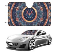Parasol para parabrisas con fragmentos florales circulares, accesorios de verano para vehículos, persianas plegables para ventana de coche, mantiene el interior fresco, parasol con rayos UV para