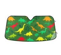 Parasol para parabrisas de coche con diseño de dinosaurios coloridos, reflector UV, parasol para ventana delantera, protege tu coche, 144 x 80 cm