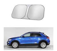 Parasol para Parabrisas de Coche para Volkswagen T-Roc,Titanio Plateado Parasol Coche Delantero Plegable Parasol Protección Rayos UV Accesorios Coche Interior