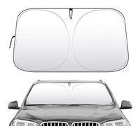 Parasol para parabrisas de coche, plegable, 145 x 80 cm, protección UV para verano, para la mayoría de vehículos y vehículos SUV, fácil almacenamiento