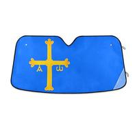 Parasol para parabrisas de coche, plegable, universal, con bandera de Asturias, S, 53 x 23.5 pulgadas