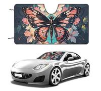 Parasol para parabrisas de flores, mariposas y libélulas, accesorios de vehículo de verano, persianas plegables para ventana de coche, mantiene el interior fresco, parasol con rayos UV para automóvil
