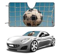Parasol para parabrisas de Football in The Football Network, accesorios de vehículo de verano, persianas plegables para ventana de coche, mantiene el interior fresco, parasol con rayos UV para