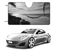 Parasol para parabrisas de playa para coche, sedán, SUV, camión, universal reflectante para ventanas delanteras, plegable, parasol para parabrisas bloquea los rayos UV y mantiene el interior fresco