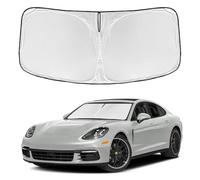 Parasol para parabrisas de Porsche Panamera 2017-2025, 4 capas para ventanas delanteras, parasol de ajuste personalizado, visera retráctil 240T, bloquea los rayos UV, accesorios de coche
