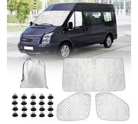 Parasol para Parabrisas Reemplazo para Ford Transit Van MK8, 3 Piezas Protector de Parabrisas, Juego de Parasol Térmico Interno con Bolsa de Almacenamiento, 100% Oclusión