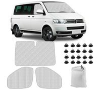 Parasol para Parabrisas Reemplazo para VW T5 T6, 3 Piezas Juego de Protector de Parabrisas, Juego de Ventana de Persiana Térmica Interior con Bolsa Almacenamiento, 100% Oclusión