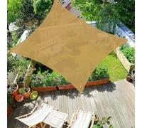 Parasol para patio al aire libre, 3 x 4 pulgadas, toldo de arena de polietileno de alta densidad transpirable, rectangular, 98% de bloqueo UV, toldo con bordes curvos, tela permeable