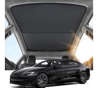Parasol para Techo Cortina de Techo para Tesla Model S 2017-2021, Parasol Plegable con Aislamiento térmico de nanocristales de Hielo, Anti-UV y Anti-hundimiento.,Black
