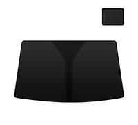 Parasol para ventanilla de Coche Parasol para Parabrisas de Coche para Jeep III (2001-2008), con protección UV, refrigeración, Plegable, Plateado(Black)