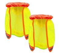 Parasol para visera de casco, cubierta ajustable para el cuello, accesorio para casco de ala completa, protección solar transpirable, juego de 2 piezas | Tela con tira reflectante para jardinería, cic