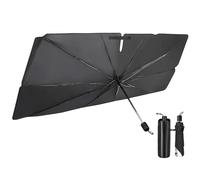 Parasol Parabrisas Coche para Skoda Enyaq Coupé iV 2022-2026 | Paraguas parasol 140x80cm con estructura de 10 varillas reforzadas y apertura de velcro para retrovisor.