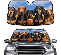 Parasol Parabrisas Delantero Lindo Grupo de Perros Salchicha Parasol M | Parabrisas Delantero Visera Parasol Parabrisas Coche Protección UV Portátil Pantalla Solar Parabrisas Coche