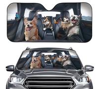 Parasol Parabrisas Delantero Perros Gatos y Butterflys Divertidas M | Parasol Parabrisas Delantero Parasol para Parabrisas Coche Protección UV Protección Solar Pantalla Solar Parabrisas