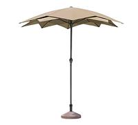 Parasol Paraguas de Servicio Pesado para Paraguas para Paraguas Parasol, Paraguas de jardín Compensada a Prueba de Viento de Color Caqui para la trastienda, Incluye la Base del Paraguas Llena de Agua