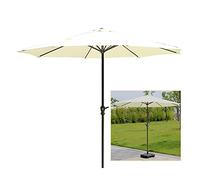 Parasol Paraguas Generoso jardín Paraguas Parasol, Paraguas de Oasis en Patio Trasero con Mango de manivela fácil de Usar, protección sombreada para Mesa de Madera (Color: 2.7m/9 pies)