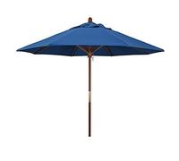 Parasol Paraguas para Paraguas de Madera para Paraguas, una Gran Cubierta Protectora con Viento con Viento, Resistente a la desventaja y último Paraguas de Playa al Aire Libre más Larga (Color: Azul,