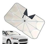 Parasol Paraguas Plegable De Coche, 80x140cm Parasol Coche Delantero Protector Solar, Material De Papel De Aluminio, Hebilla Elástica Incorporada Y De Marco Telescópico