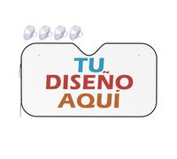 Parasol Personalizado Coche, Personalizada Diseña tu Logo, Foto o Texto Personalizado parasoles Coche Delanteros, bloquea los Rayos UV y Mantiene el vehículo White 140cm x 76cm