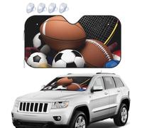 Parasol plegable para parabrisas de automóvil, cubierta para ventana delantera, protector de visera deportiva temática deportiva, bloqueador solar para mantener los autos frescos, ajuste universal
