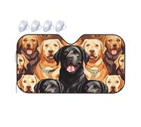 Parasol plegable para parabrisas de coche, diseño de perros Labrador Retriever, protección universal, mantiene tu vehículo fresco, accesorios interiores