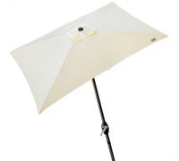 Parasol Rectangular Mástil de Aluminio con Manivela, 200x300x245 Cm, Crema