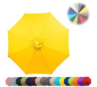 Parasol Reemplazar la Tapa para Jardín, Tela de Repuesto para Sombrilla 8 Varillas, Protección UV Toldo de Repuesto 200/230/250/280/300cm para Parasol(Amarillo,8ribs: 2.3m/7.5ft)