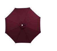 Parasol Reemplazar la Tapa para Jardín, Tela de Repuesto para Sombrilla 8 Varillas, Protección UV Toldo de Repuesto 200/230/250/280/300cm para Parasol(borgoña,8ribs:3m/9.8ft)