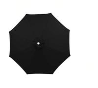 Parasol Reemplazar la Tapa para Jardín, Tela de Repuesto para Sombrilla 8 Varillas, Protección UV Toldo de Repuesto 200/230/250/280/300cm para Parasol(Negro,8ribs:3m/9.8ft)