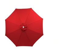 Parasol Reemplazar la Tapa para Jardín, Tela de Repuesto para Sombrilla 8 Varillas, Protección UV Toldo de Repuesto 200/230/250/280/300cm para Parasol(Rojo,8ribs:3m/9.8ft)