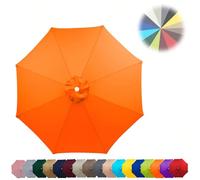 Parasol Reemplazar la Tapa para Jardín, Tela de Repuesto para Sombrilla 8 Varillas, Protección UV Toldo de Repuesto 200/230/250/280/300cm para Parasol(Naranja,8ribs: 2.3m/7.5ft)