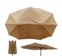 Parasol Replacement Cover - UV Resistant Canopy, Fade Resistant Fabric, Reinforced Stitching Design Easy Install Shade | Breathable material with weather protection for patio garden terrace refresh