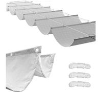 Parasol retráctil ajustable, protección UV impermeable 95%, vela personalizable para balcón al aire libre, pérgola, tela de toldo, 1,2 x 7 m (ancho x largo), color gris claro