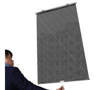 Parasol retráctil para parabrisas, persiana enrollable para coche, parasol para parabrisas, montaje con ventosa, protección solar fácil de usar para coches, pasajeros, SUV, camiones, niños y adultos,