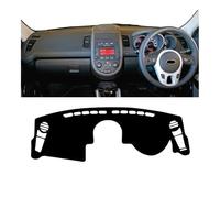 Parasol Salpicadero Coche Compatible Con Kia Para Soul AM 2009 2010 2011 2012 2013 Alfombrillas para salpicadero y parasol Protector de luz Alfombras panel instrumentos(A RHD Black side)