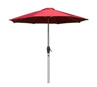 Parasol Umbrella Last Longer Outdoor Table Umbrella, 9ft Big Enough but Very Light Protective Cover, Weather-Resistant Aluminum Pole for Picnics (Color : Red)