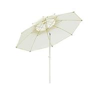 Parasol Umbrella Outdoor Market Table Umbrellas with Tilt Metal Pole, Gazebo Dock Waterproof Patio Umbrella, Great Protection Against UV Rays (Color : White)