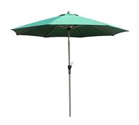 Parasol Umbrella Outdoor Patio Umbrellas with Push Button Tilt and Crank, 9' Aluminum Parasol for Backyard Lawn Poolside, Easy to Operate (Color : Green)