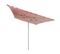 Parasol Umbrella Outdoor Patio Wall Umbrella, Rectangular Market Table Umbrellas for Commercial Residential, 10ft Big Inclined Sun Shelter (Color : Red)
