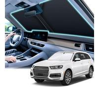 Parasol Universal para Parabrisas de Coche 300T, Reflectante Plegable para y Ventanas con diseño superpuesto, Accesorios Interiores (55" L x 26.7" W)