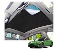 Parasol Ventana Coche para Taycan 2023-2025 Aislamiento Térmico Y Tragaluz Parasol De Techo Corredizo con Adsorción Electrostática Tela Gamuza(Negro)