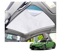 Parasol Ventana Coche para Taycan 2023-2025 Aislamiento Térmico Y Tragaluz Parasol De Techo Corredizo con Adsorción Electrostática Tela Gamuza(Beige)
